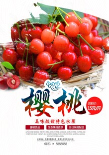 新鲜诱人的樱桃果实