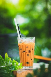 冰奶茶 饮品 清凉 惬意 杯子