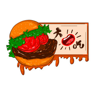 美味汉堡诱人展示