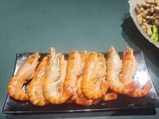 美味大虾摆盘展示