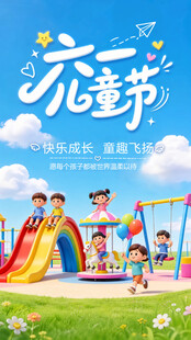 欢乐儿童节游乐场场景