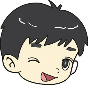 俏皮眨眼小男孩