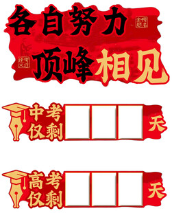 顶峰相见 中考 高考 各自努力