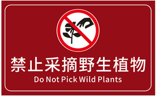 禁止采摘野生植物