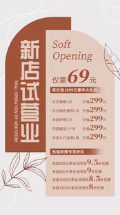 新店试营业海报