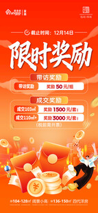 限时奖励促销活动海报