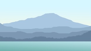 山水风景插画