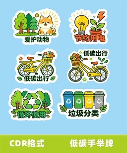 环保主题手举牌