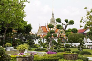 泰国花园中的精美建筑景观