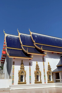 泰国寺庙建筑外观特写
