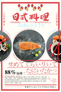 日式料理促销海报