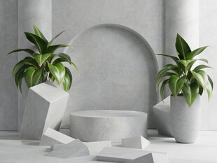 简约室内植物装饰场景