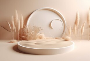 简约几何风产品展示台