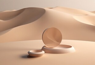 沙漠中的精致圆形物件