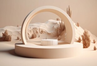 环形展台展示创意景观