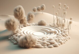 梦幻沙丘景观艺术场景