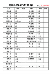 点菜单