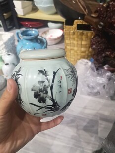 手绘中式图案陶瓷球