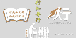 行知导行校园文化墙