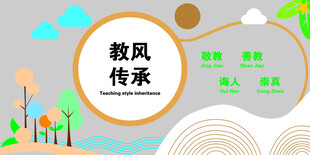 教风传承校园文化墙