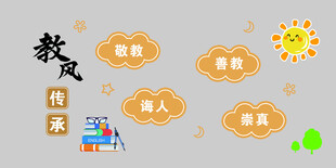 教风传承校园文化墙