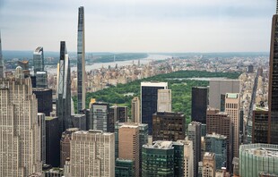 纽约城市天际线俯瞰景观