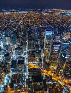 璀璨都市夜景俯瞰图