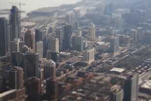 俯瞰繁华都市景观