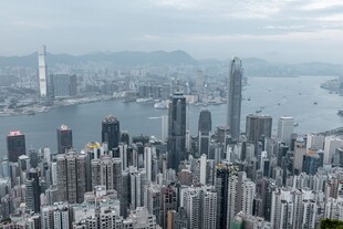 香港城市天际线俯瞰景观