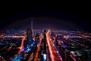 城市夜景璀璨灯光秀