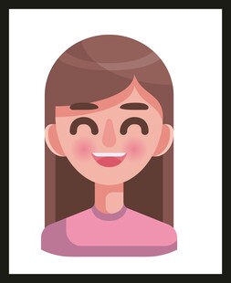 微笑的粉色上衣女性头像