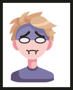 戴眼罩的卡通男性角色