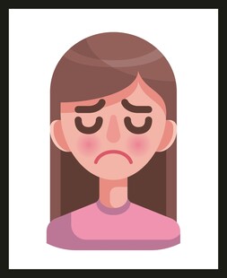 愁容满面的女性头像