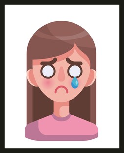 伤心落泪的女孩