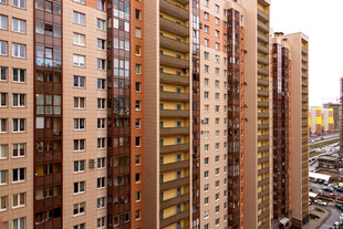 高层住宅楼外观景观