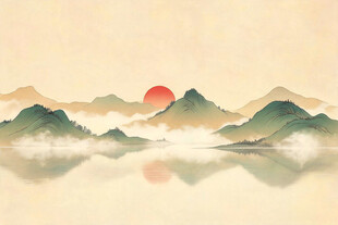水墨山水背景