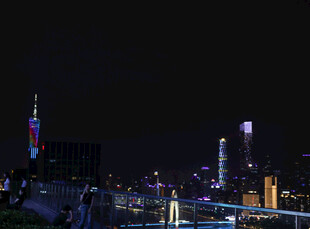 城市璀璨夜景俯瞰图