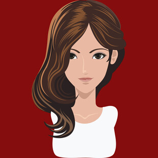 长发女性头像