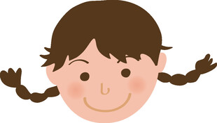 扎双马尾的可爱小女孩