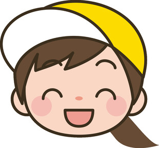 戴帽微笑的卡通女孩