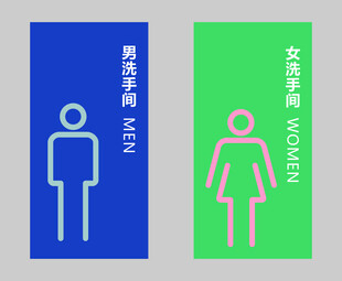 男女洗手间标识牌
