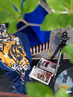 户外写生装备与画作展示
