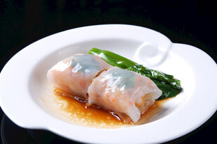 鲜虾肠粉美食特写
