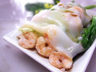 虾仁肠粉美食特写