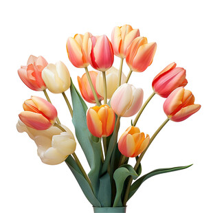 多彩郁金香花束