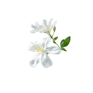 洁白茉莉花绽放