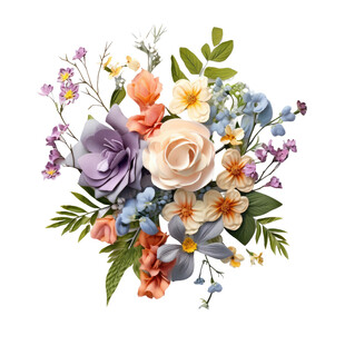 多彩花卉组合