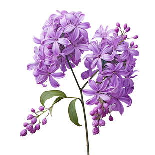 紫色丁香花特写