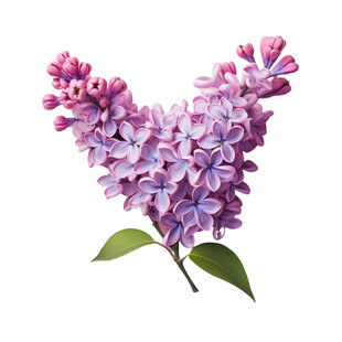 心形紫丁香花束