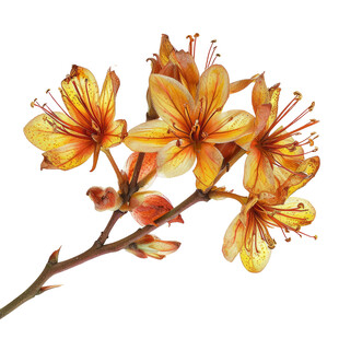金黄绚烂的花枝